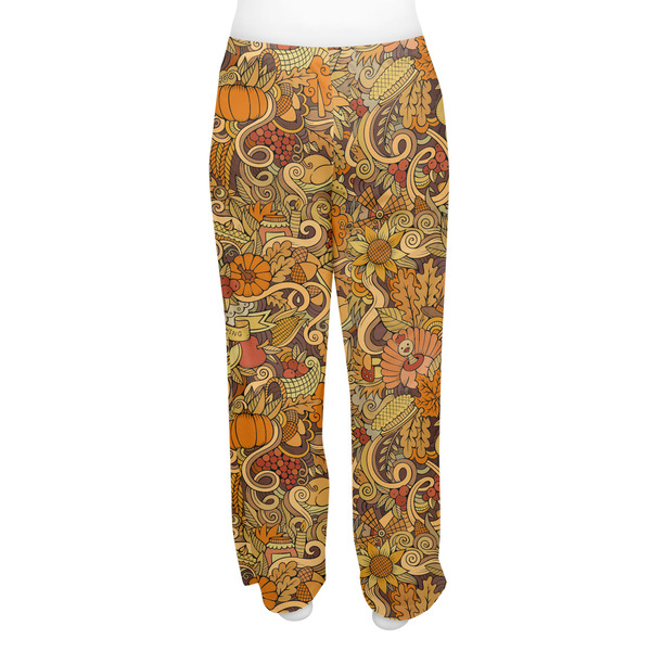 Happy Thanksgiving Women's Pj on model - Back