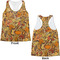 Happy Thanksgiving Womens Racerback Tank Tops - Medium - Front and Back