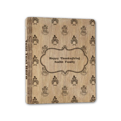 Happy Thanksgiving Wood 3-Ring Binder - 1" Half-Letter Size (Personalized)