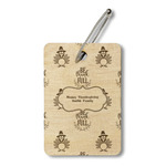 Happy Thanksgiving Wood Luggage Tag - Rectangle (Personalized)