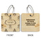 Happy Thanksgiving Wood Luggage Tags - Square - Approval
