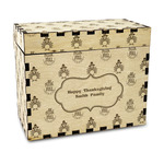 Happy Thanksgiving Wood Recipe Box - Laser Engraved (Personalized)
