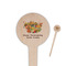 Happy Thanksgiving Wooden 4" Food Pick - Round - Closeup