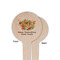 Happy Thanksgiving Wooden 4" Food Pick - Round - Single Sided - Front & Back