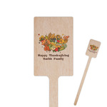Happy Thanksgiving 6.25" Rectangle Wooden Stir Sticks - Single Sided (Personalized)