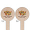 Happy Thanksgiving Wooden 6" Food Pick - Round - Double Sided - Front & Back