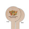 Happy Thanksgiving Wooden 6" Food Pick - Round - Single Sided - Front & Back