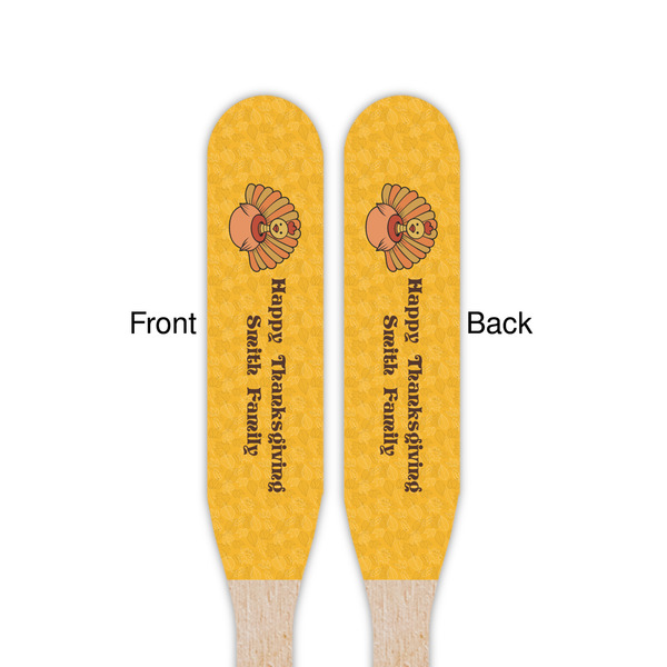 Happy Thanksgiving Wooden Food Pick - Paddle - Double Sided - Front & Back