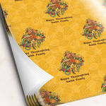 Happy Thanksgiving Wrapping Paper Sheets - Single-Sided - 20" x 28" (Personalized)