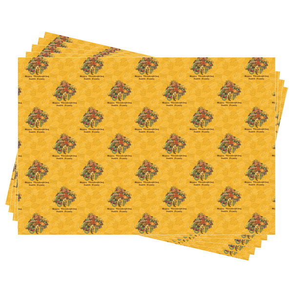 Happy Thanksgiving Wrapping Paper - Front & Back - Sheets Approval