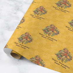 Happy Thanksgiving Wrapping Paper Roll - Medium - Matte (Personalized)
