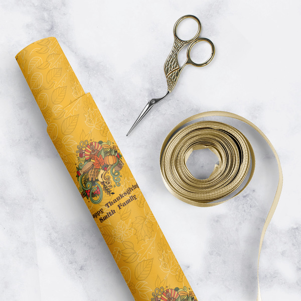 Happy Thanksgiving Wrapping Paper Rolls - Lifestyle 1