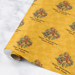 Happy Thanksgiving Wrapping Paper Roll - Medium (Personalized)