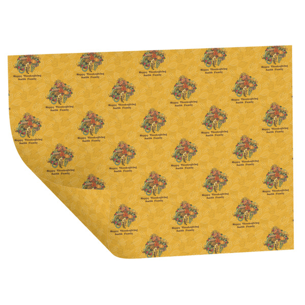 Custom Happy Thanksgiving Wrapping Paper Sheets - Double-Sided - 20" x 28" (Personalized)