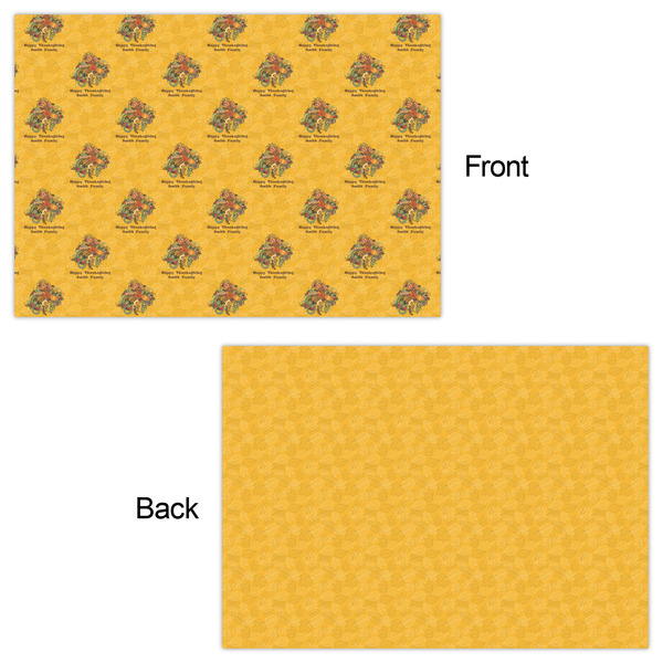 Happy Thanksgiving Wrapping Paper Sheet - Double Sided - Front & Back