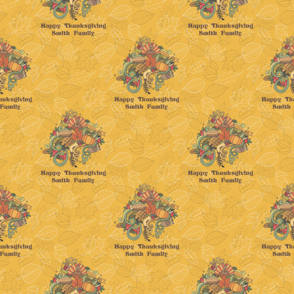 Happy Thanksgiving Wrapping Paper Square