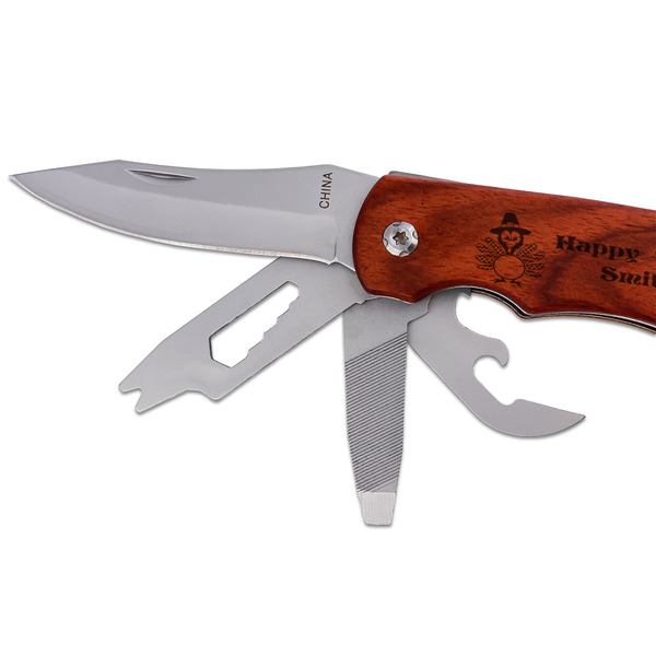 Happy Thanksgiving Wrench Multi-tool - DETAIL (knife end)