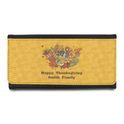 Happy Thanksgiving Leatherette Ladies Wallet (Personalized)