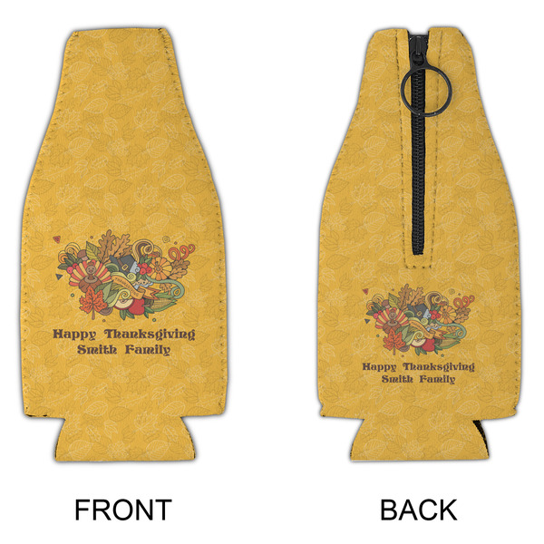 Happy Thanksgiving Zipper Bottle Cooler - APPROVAL