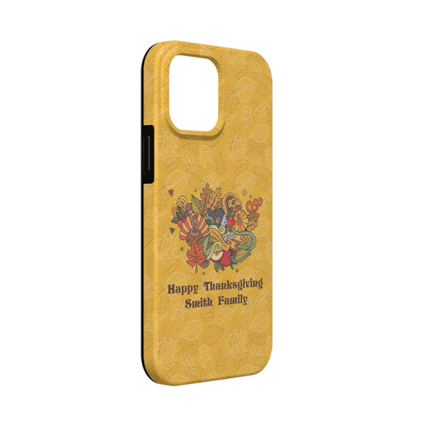 Custom Happy Thanksgiving iPhone Case - Rubber Lined - iPhone 13 Mini (Personalized)