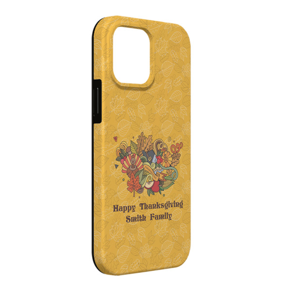 Custom Happy Thanksgiving iPhone Case - Rubber Lined - iPhone 13 Pro Max (Personalized)