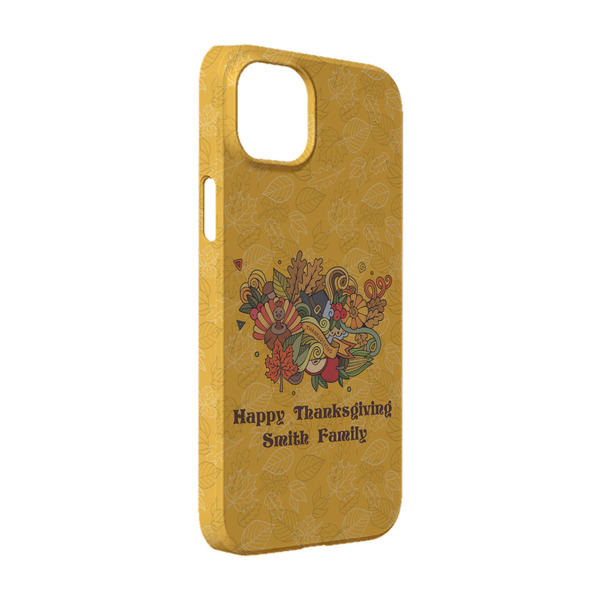 Custom Happy Thanksgiving iPhone Case - Plastic - iPhone 14 (Personalized)