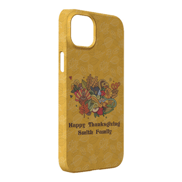 Custom Happy Thanksgiving iPhone Case - Plastic - iPhone 14 Plus (Personalized)