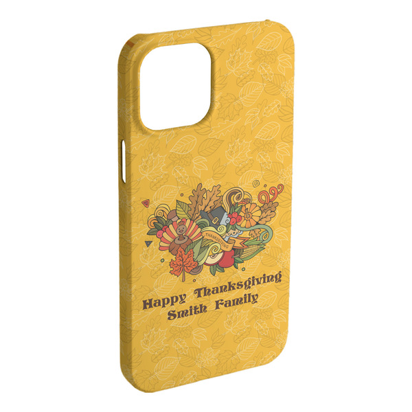 Custom Happy Thanksgiving iPhone Case - Plastic - iPhone 15 Plus (Personalized)