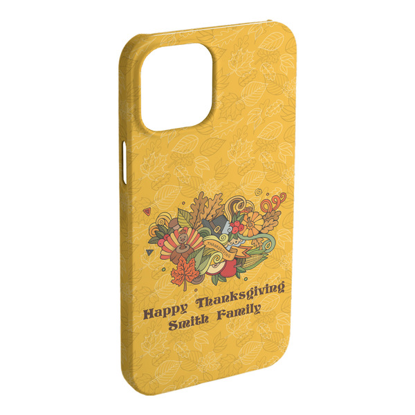 Custom Happy Thanksgiving iPhone Case - Plastic (Personalized)