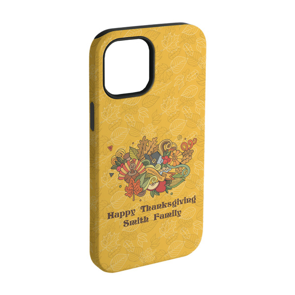 Custom Happy Thanksgiving iPhone Case - Rubber Lined - iPhone 15 Pro (Personalized)