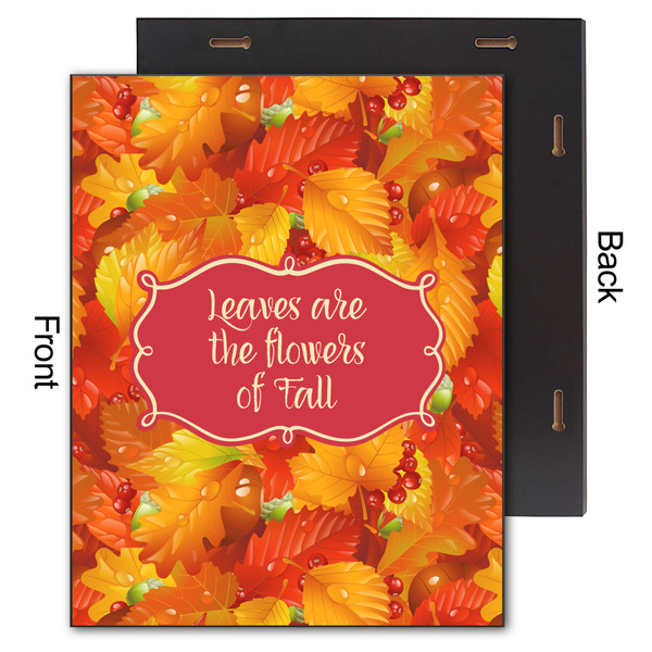 Fall Leaves 11x14 Wood Print - Front & Back View