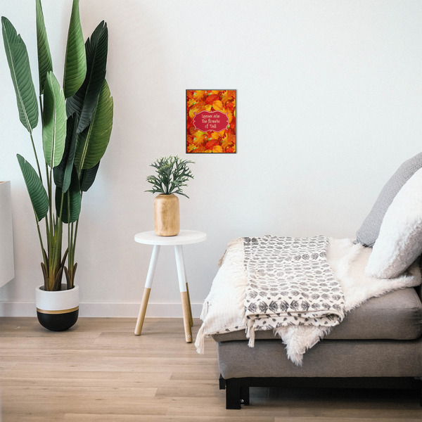 Fall Leaves 11x14 Wood Print - In Context