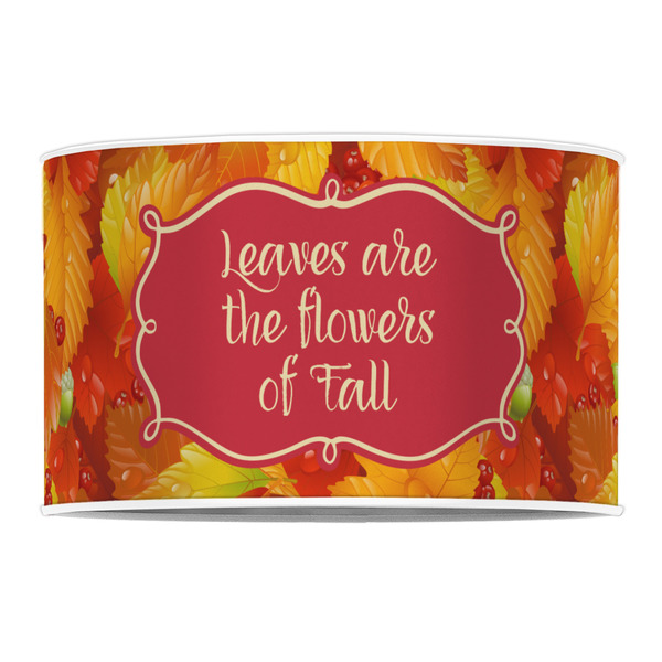 Fall Leaves 12" Drum Lampshade - FRONT (Poly Film)