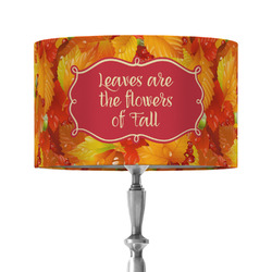 Fall Leaves 12" Drum Lamp Shade - Fabric