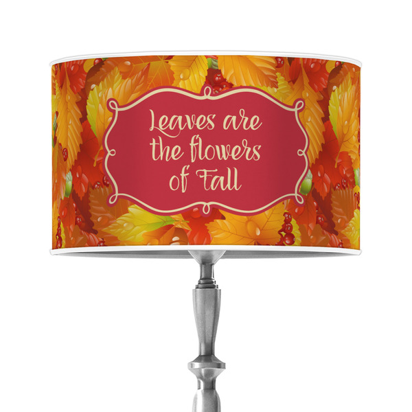 Custom Fall Leaves 12" Drum Lamp Shade - Poly-film