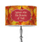 Fall Leaves 12" Drum Lampshade - ON STAND (Poly Film)