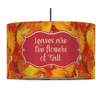 Fall Leaves 12" Drum Pendant Lamp - Fabric