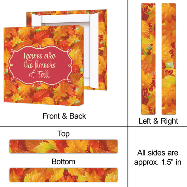 Fall Leaves 12x12 - Canvas Print - Approval
