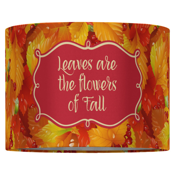 Fall Leaves 16" Drum Lampshade - FRONT (Fabric)