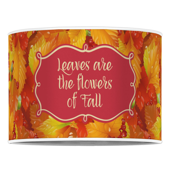 Fall Leaves 16" Drum Lampshade - FRONT (Poly Film)