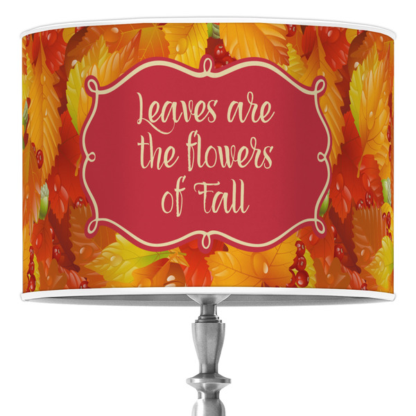 Custom Fall Leaves 16" Drum Lamp Shade - Poly-film