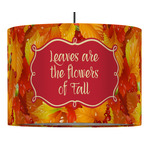 Fall Leaves 16" Drum Pendant Lamp - Fabric