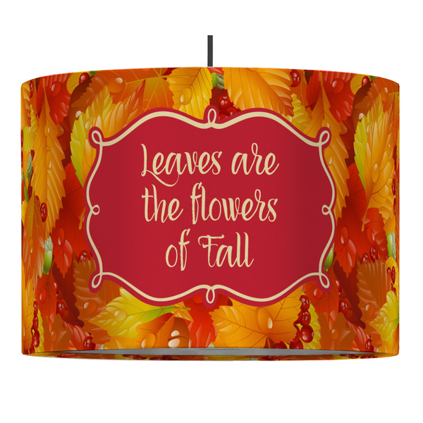 Fall Leaves 16" Drum Lampshade - PENDANT (Fabric)