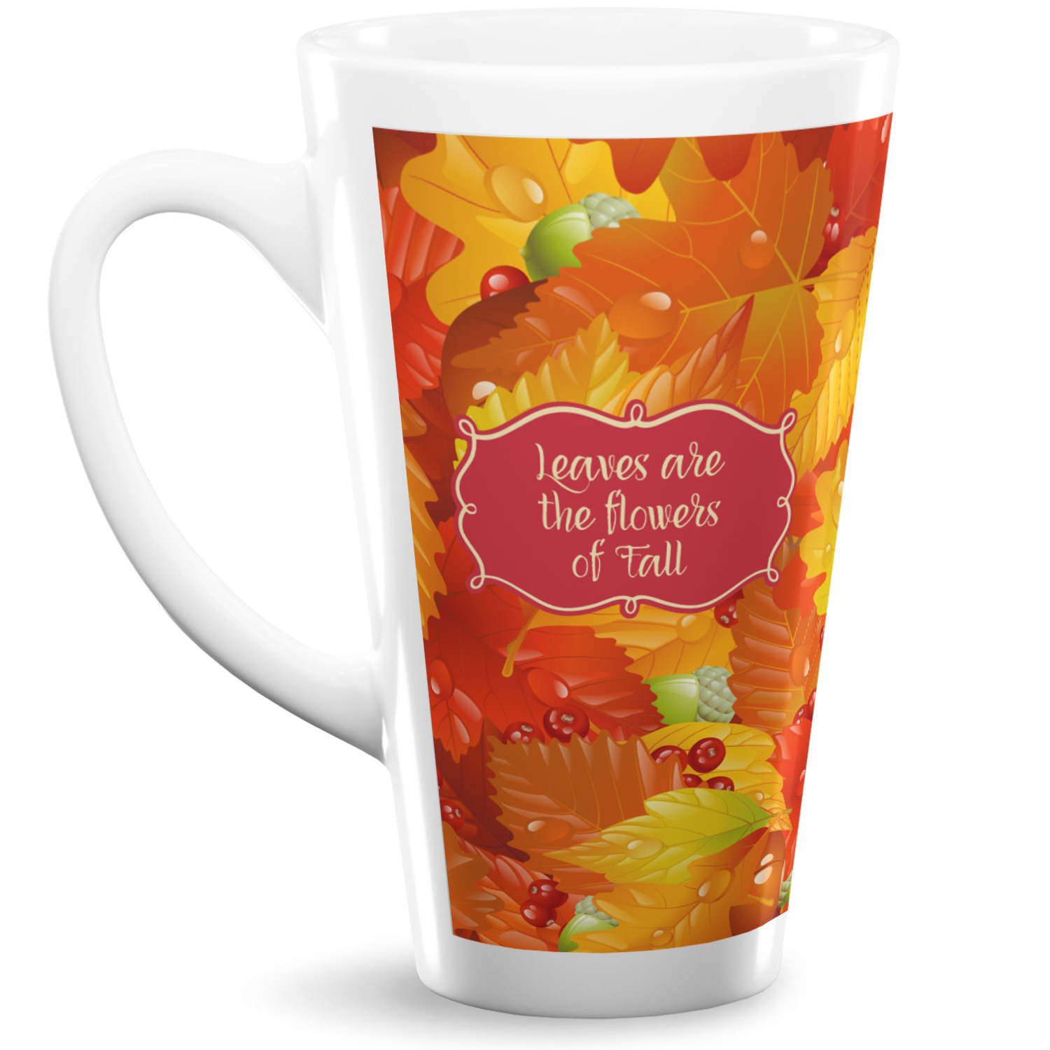 Custom Fall Leaves Latte Mug YouCustomizeIt