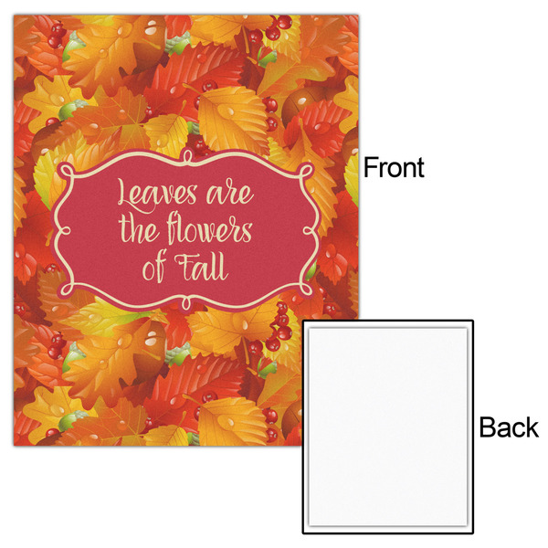 Fall Leaves 16x20 - Matte Poster - Front & Back