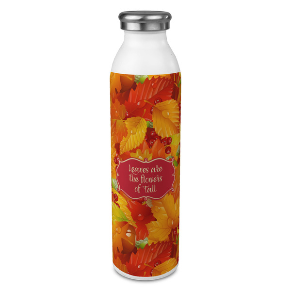Custom Fall Leaves 20oz Stainless Steel Water Bottle - Full Print