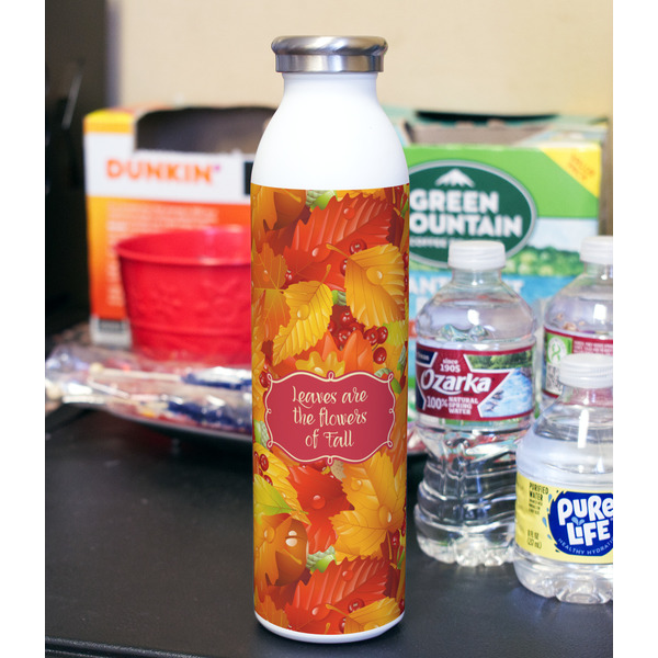 Fall Leaves 20oz Water Bottles - Full Print - In Context