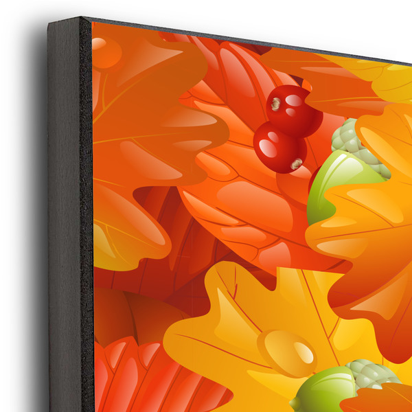 Fall Leaves 20x24 Wood Print - Closeup