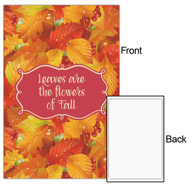 Fall Leaves 20x30 - Matte Poster - Front & Back