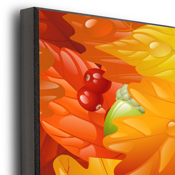 Fall Leaves 20x30 Wood Print - Closeup